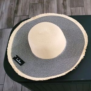 Sun Hat Navy & Tan